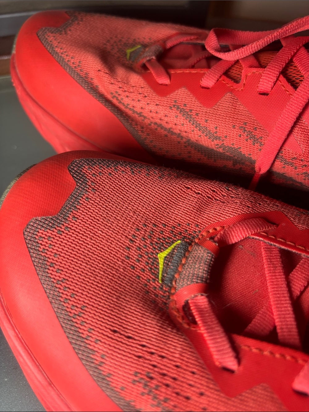 Red Hoka Speedgoat5 Running Shoes - Picture 3 of 11